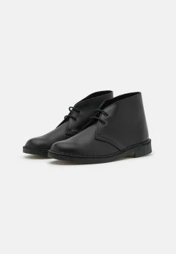 Clarks Originals Desert Boot - Boots À Talons - Black Polished -Aldo Shop 0180575600444a8bb1eb622fbcd49ba1