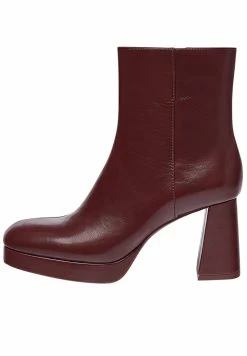PULL & BEAR Boots À Talons - Dark Red