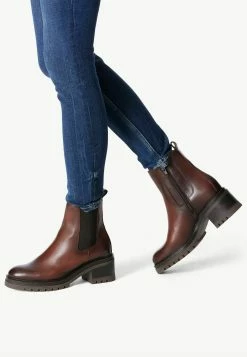 Tamaris Chelsea - Boots À Talons - Cognac