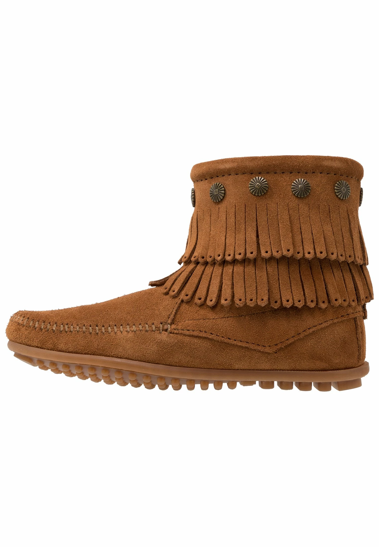 Minnetonka Double Fringe Side Zip - Boots À Talons - Brown 4 Minnetonka Double Fringe Side Zip - Boots À Talons - Brown – Image 2