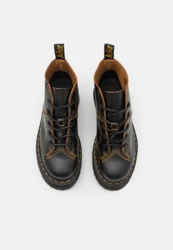 Dr. Martens Church Quad Unisex - Boots À Talons - Black Vintage Smooth -Aldo Shop 4c547927e6dd4e9eb265232ba6d55c84
