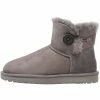 Ugg Mini Bailey Button - Boots À Talons - Grey -Aldo Shop 5c3db60b66fa45a387cacf3613f80d07