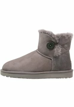 Ugg Mini Bailey Button - Boots À Talons - Grey