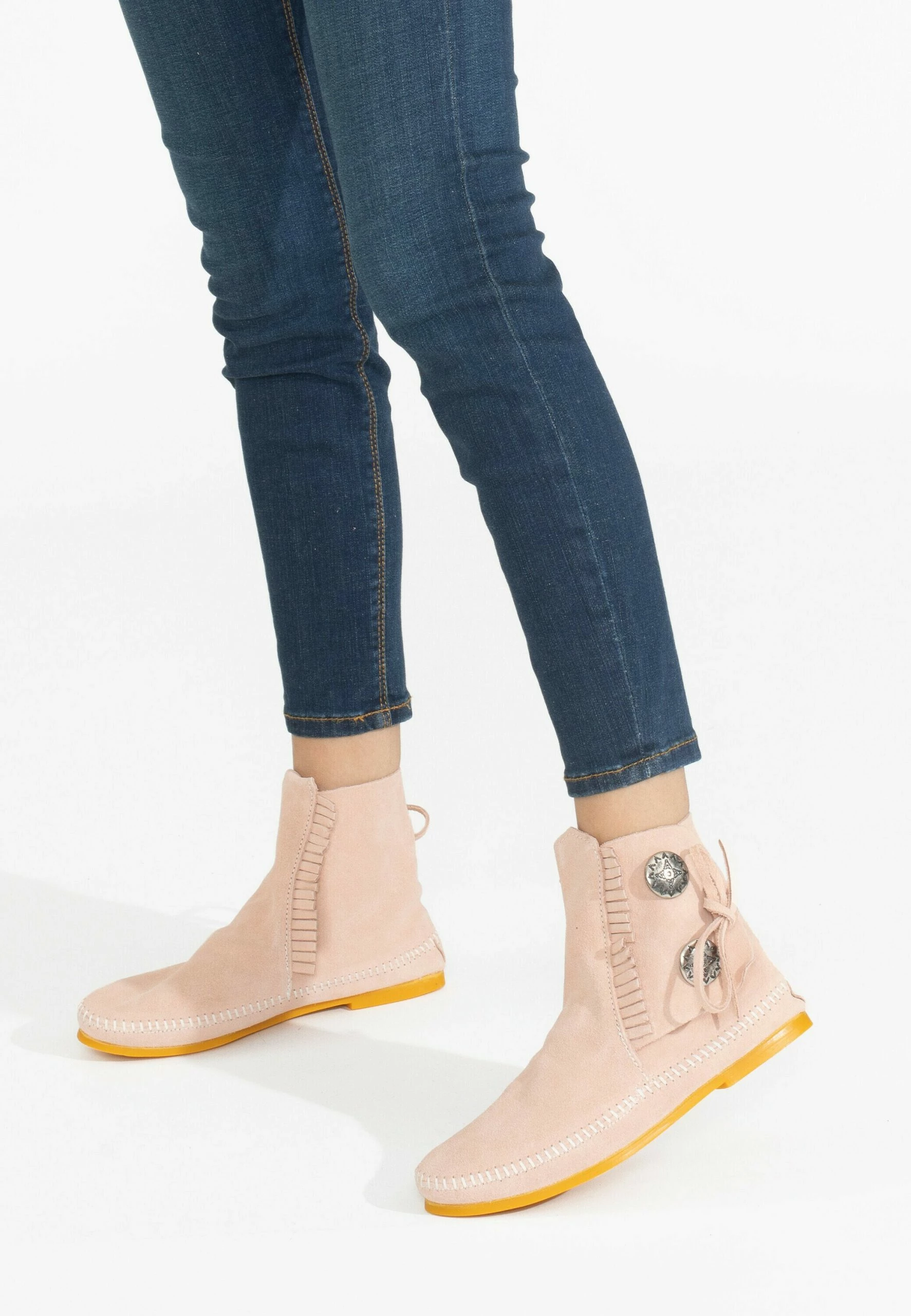 Minnetonka Button Hardsole - Boots À Talons - Pink 3 Minnetonka Button Hardsole - Boots À Talons - Pink