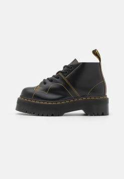 Dr. Martens Church Quad Unisex - Boots À Talons - Black Vintage Smooth