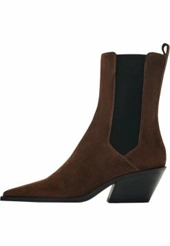 Massimo Dutti Split - Boots À Talons - Dark Brown