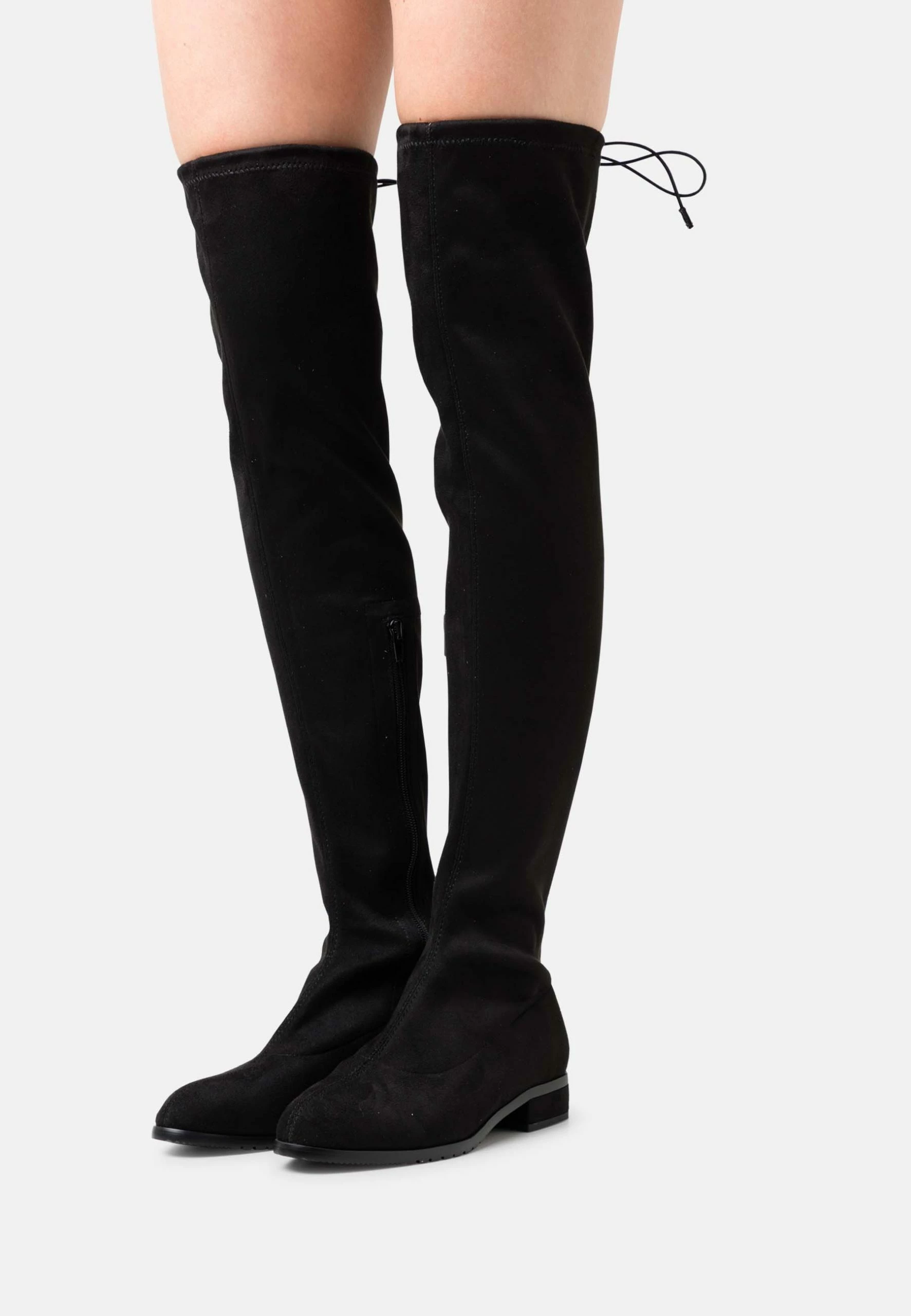 NA-KD Flat Boots - Cuissardes - Black 3 NA-KD Flat Boots - Cuissardes - Black