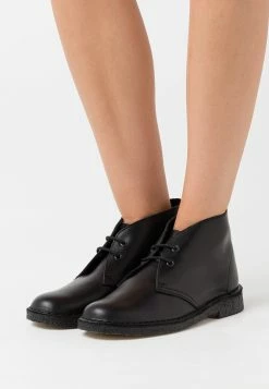 Clarks Originals Desert Boot - Boots À Talons - Black Polished