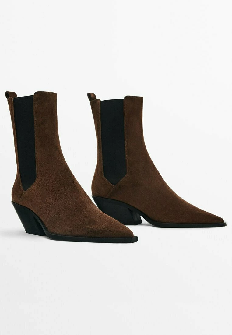 Massimo Dutti Split - Boots À Talons - Dark Brown 8 Massimo Dutti Split - Boots À Talons - Dark Brown – Image 6