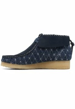 Clarks Wallabee D - Boots À Talons - Dark Blue