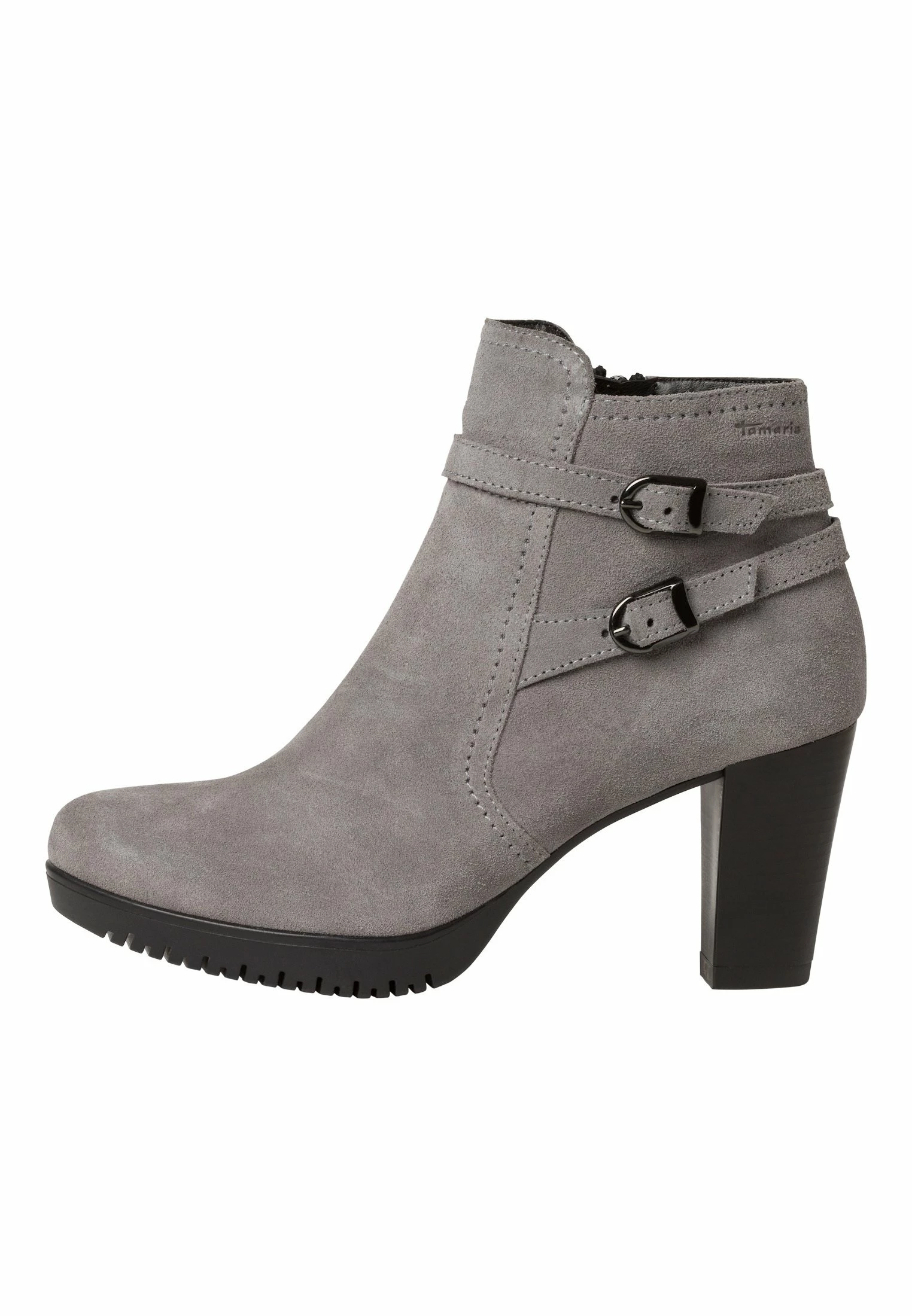 Tamaris Boots À Talons - Grey Suede 4 Tamaris Boots À Talons - Grey Suede – Image 2