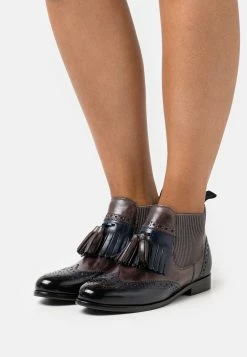 MELVIN & HAMILTON Selina 5 - Boots À Talons - Navy/Lava Rock/Grey/Beige