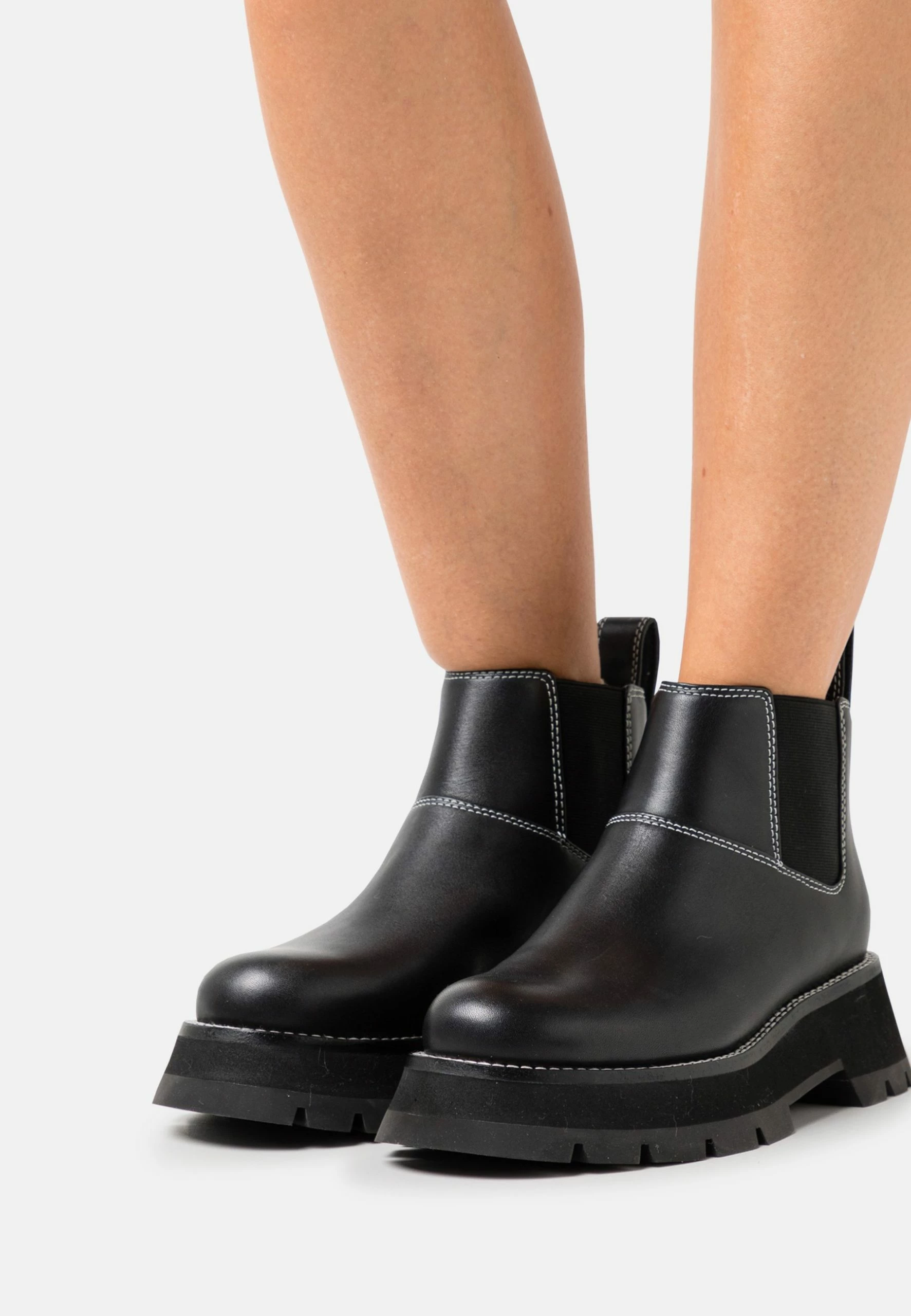 3.1 Phillip Lim Kate Short Lug Sole Combat - Boots À Talons - Black 3 3.1 Phillip Lim Kate Short Lug Sole Combat - Boots À Talons - Black