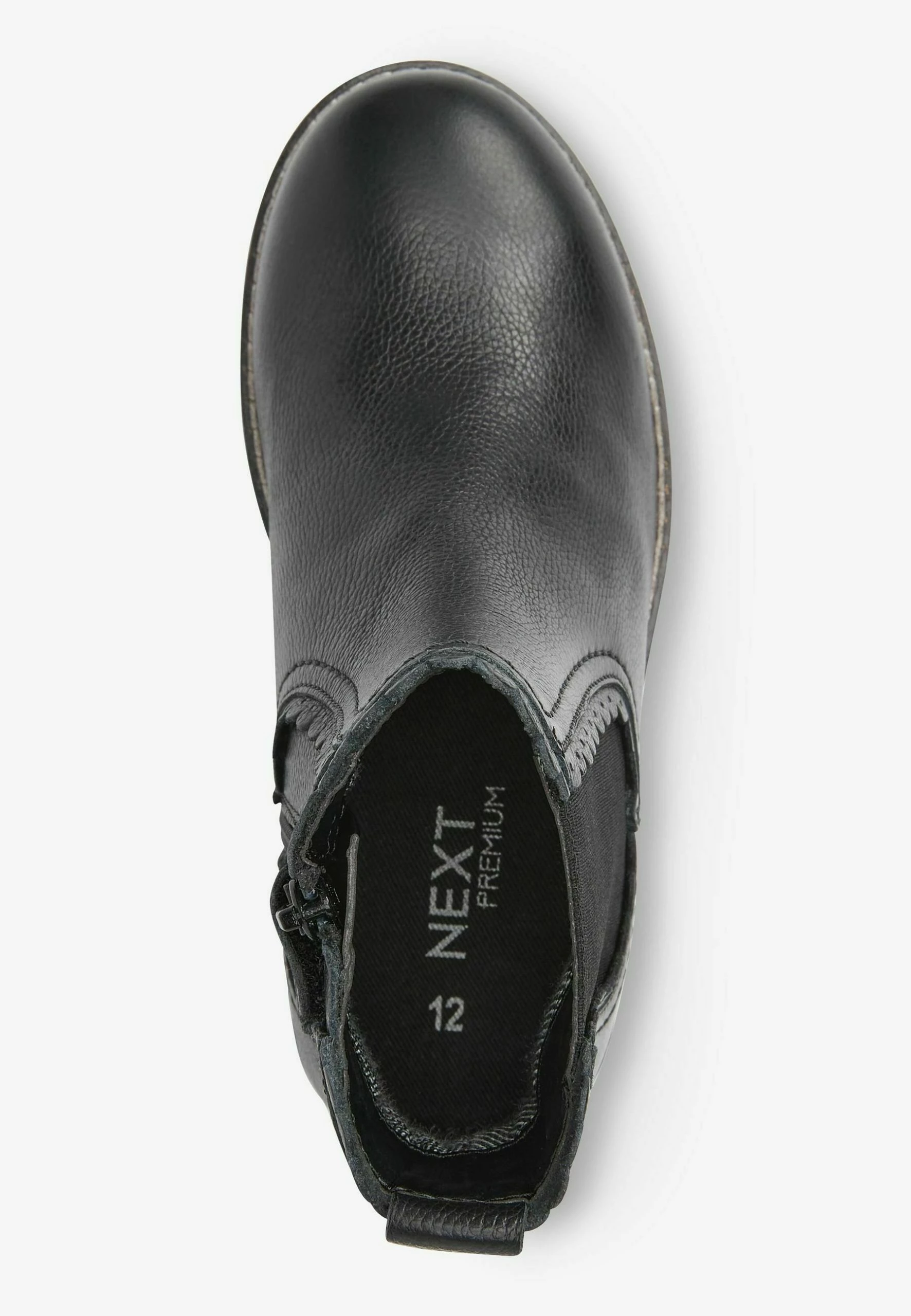 Next Premium - Boots À Talons - Black Leather Scallop 4 Next Premium - Boots À Talons - Black Leather Scallop – Image 3