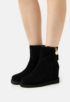 Anna Field Leather Winter Boot - Boots À Talons - Black